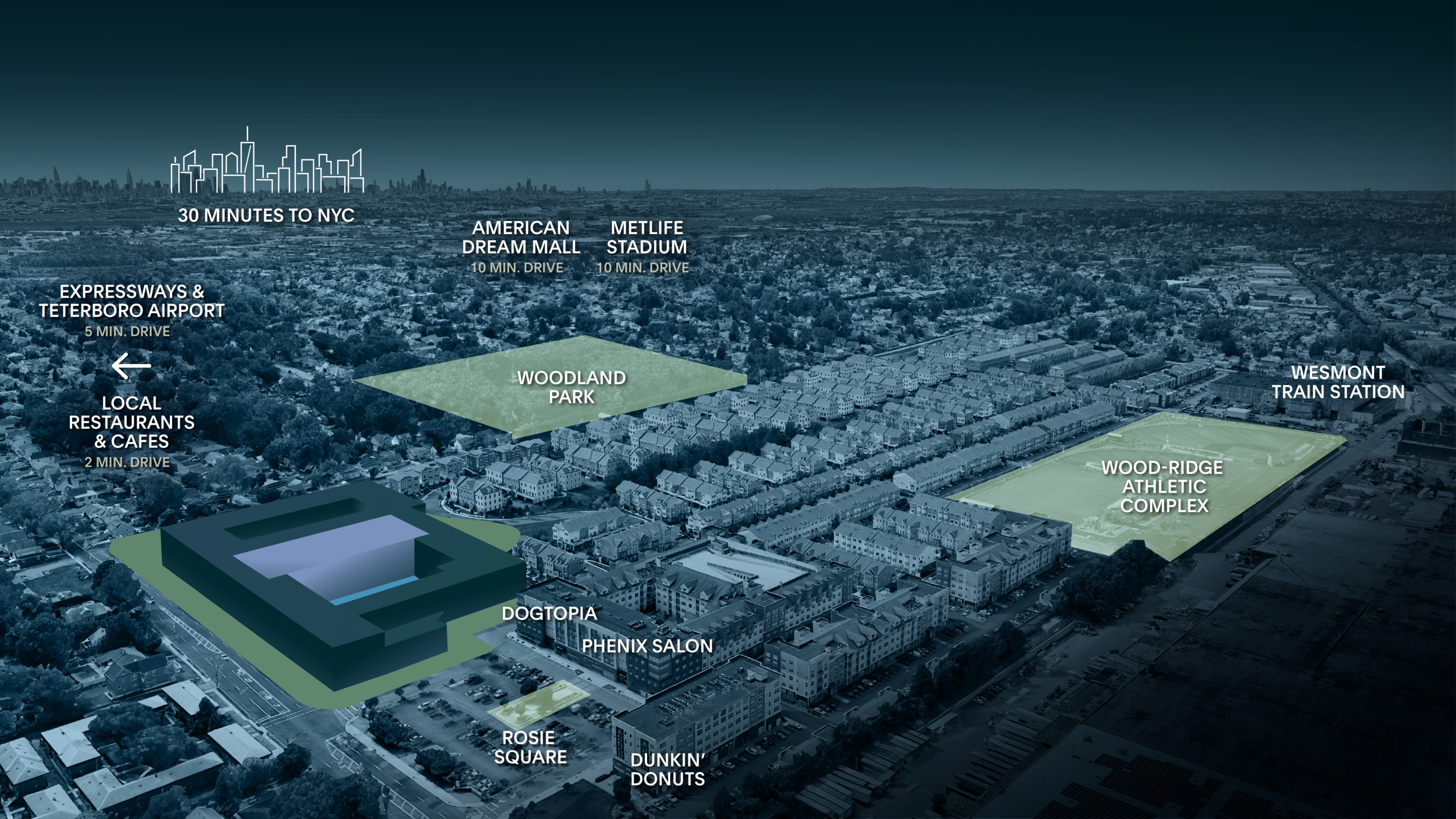 rosera neighborhood map of woodridge nj
